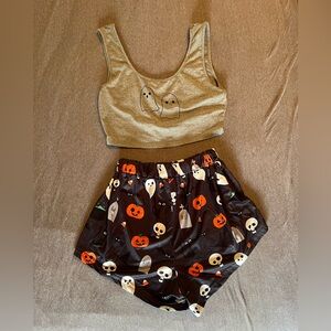 Ghost Print Sleepwear Set